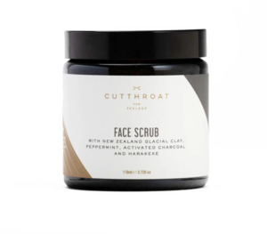 Cutthroat: Charcoal Face Scrub exfoliator with peppermint