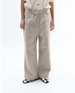 Jeans: Work Jean - unbleached cotton/linen blend