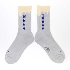 Footwear: Silver Beer Socks