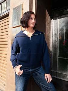 Products: Track Sweater - Navy