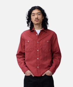 Shirts: Utility Overshirt - Brick