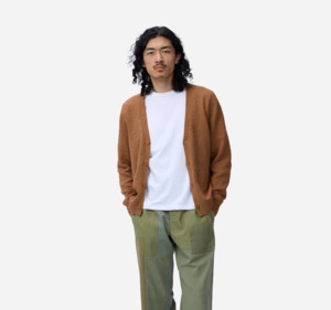 Classic Cardigan - Ochre Boucle