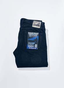 Jeans: "BOB" Black on Blue 15oz Slim Straight