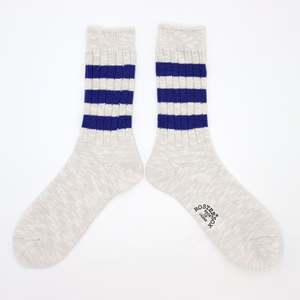 Footwear: Boston Sport Socks - Blue Stripe