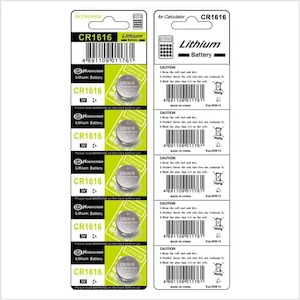 Watch Batteries: Koonenda CR1616 / DL1616 Watch Batteries (5 Pack)