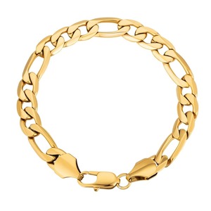 Recommended Seguno: Big Daddy 9mm Steel Figaro Gold Bracelet