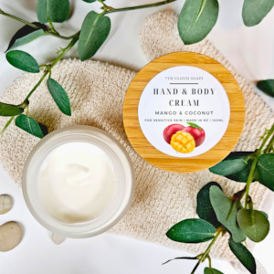 All: Mango & Coconut Hand & Body Cream | Glass Jar with Bamboo Lid