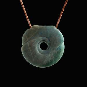 Jeromy Van Riel Jade: Aotea Koru Disc Pendant