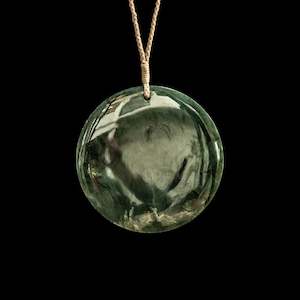 Exhibition Gallery: Handmade Jade disc by Alex Sands