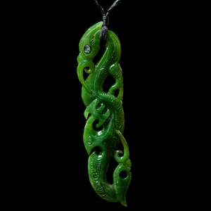 Large Pounamu Jade Manaia, handcrafted pendant