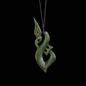 Orphaned: Jade manaia, handcrafted pendant