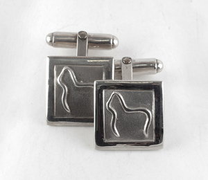 Solid Silver Alpaca Cufflinks - The Alpaca Company