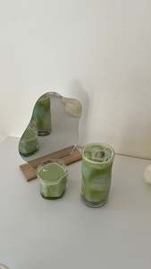 Drinkware: Wavy Abstract Glass Cup