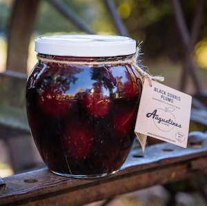 Accompaniments And Accessories: Black Doris Plums in Pinot Noir Syrup 580mL