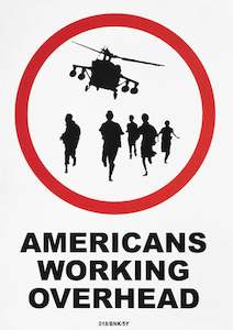 Americans Working Overhead XXL Sticker