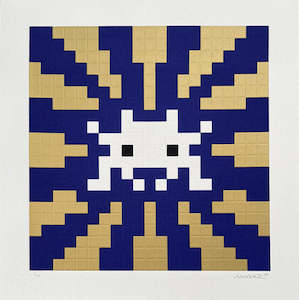 Invader: Sunset (Gold and Blue)