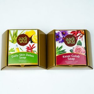 Handmade Organic Soaps Combo Made by Tribes of Jharkhand (Kesar Gulab and Vetive&hellip;