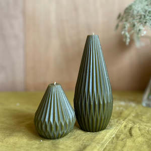 Nz Beeswax Candles: Olive Teardrop Set