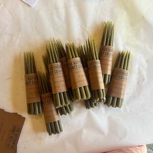 Nz Beeswax Candles: Olive Dipped Birthday Candles