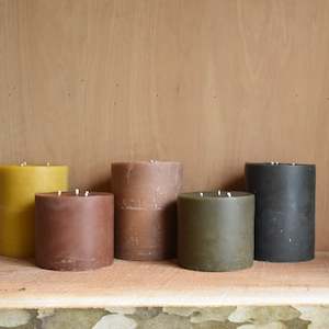 Nz Beeswax Candles: 3-Wick Stump Candles
