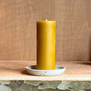 Candle And Ceramic Sets: Pillar Candle/Ceramic Plate Set