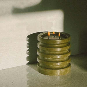 Nz Beeswax Candles: Ridged Stump Candle | Multiple Colours