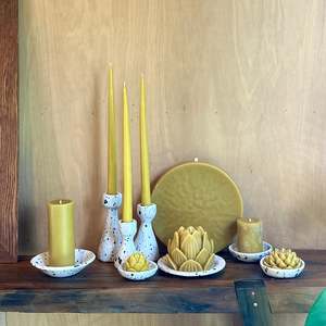 Candle And Ceramic Sets: Dalmatian Ceramic/Candle Sets