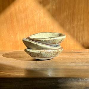 Candle And Ceramic Sets: Mini Lotus & Brown Rim Dish Set