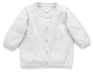 Purebaby Organic Cotton And Gorgeousness: Purebaby Pale Grey Cardigan