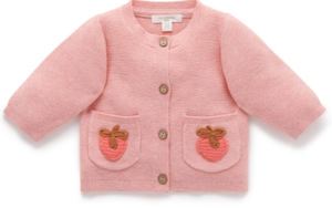 Purebaby Organic Cotton And Gorgeousness: Purebaby Strawberry Cardigan