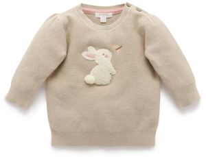 Purebaby Organic Cotton And Gorgeousness: Purebaby Bunny Jumper - Beige