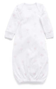 Purebaby Organic Cotton And Gorgeousness: Purebaby sleeping gown - Pink tree