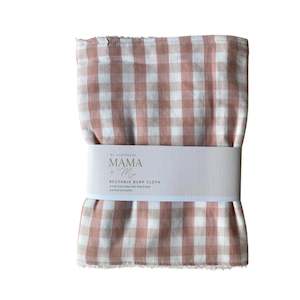 Baby Shower Gifts: Mama + Me - Burp Cloth - Dusky Rose