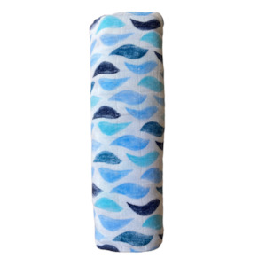 Spring Collection: Aden + Anais Cotton Muslin Wrap - Ocean Waves