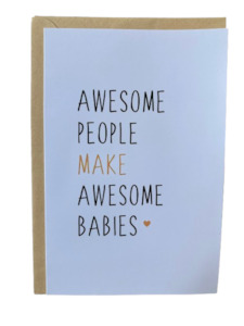 New Baby Card - Awesome Parents