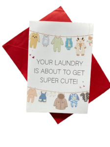 New Arrivals: New Baby Card - Cute Laundry