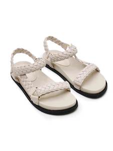 Footwear: Elke Braided Sandal Oyster