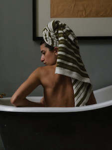 Home Accessories: Franklin Bath Towel Caper & Chalk