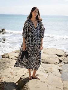 Sophie: Cotton Midi Dress Coast