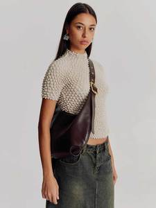 Brie Leon: Large Everyday Croissant Buckle Bag Chocolate