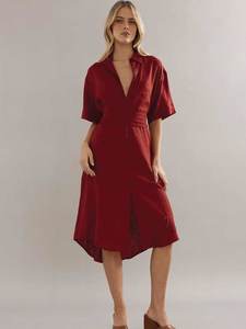 Caitlin Crisp: Mackenzie Dress Maroon