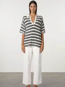 Bags: Marle Stripe Textured Knit Shirt