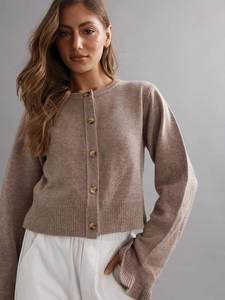 Caitlin Crisp: Frilly Crop Cardi - Walnut