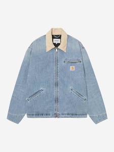 Carhartt Wip: OG Detroit Jacket - Blue / Dusty H Brown