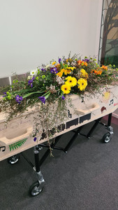 Casket spray -$500 The Barefoot Florist