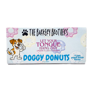 Products: Peanut Butter Donuts 4 pack The Barkery Brothers