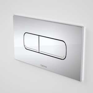 Toilets: Caroma Invisi Series II Oval Metal Dual Flush Plate | Chrome