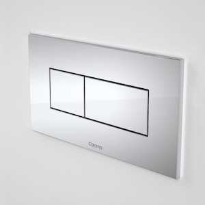 Toilets: Caroma Invisi Series II Rectangle Metal Dual Flush Plate | Chrome