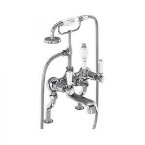 Bath Taps: Burlington Kensington Deck Mounted Bath/Shower Mixer | Chrome