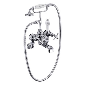 Burlington Claremont Wall Mounted Bath/Shower Mixer | Chrome